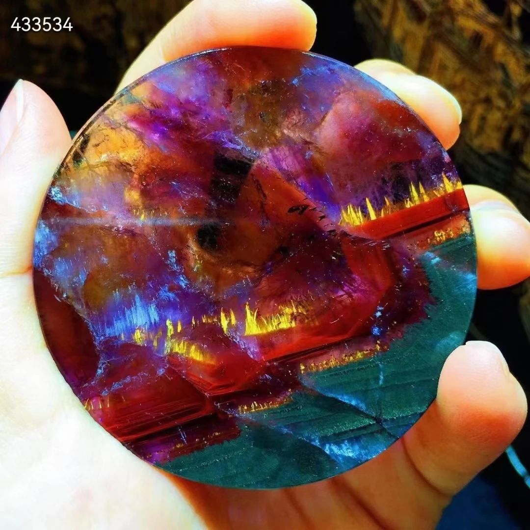 Natural Purple Cacoxenite Red Auralite 23 Pendant Necklace Round 57.4x5.2mm Women Men Rutilated Crystal Jewelry AAAAA
Natural Purple Cacoxenite Red Auralite 23 Pendant Necklace Round 57.4x5.2mm Women Men Rutilated Crystal Jewelry AAAAA