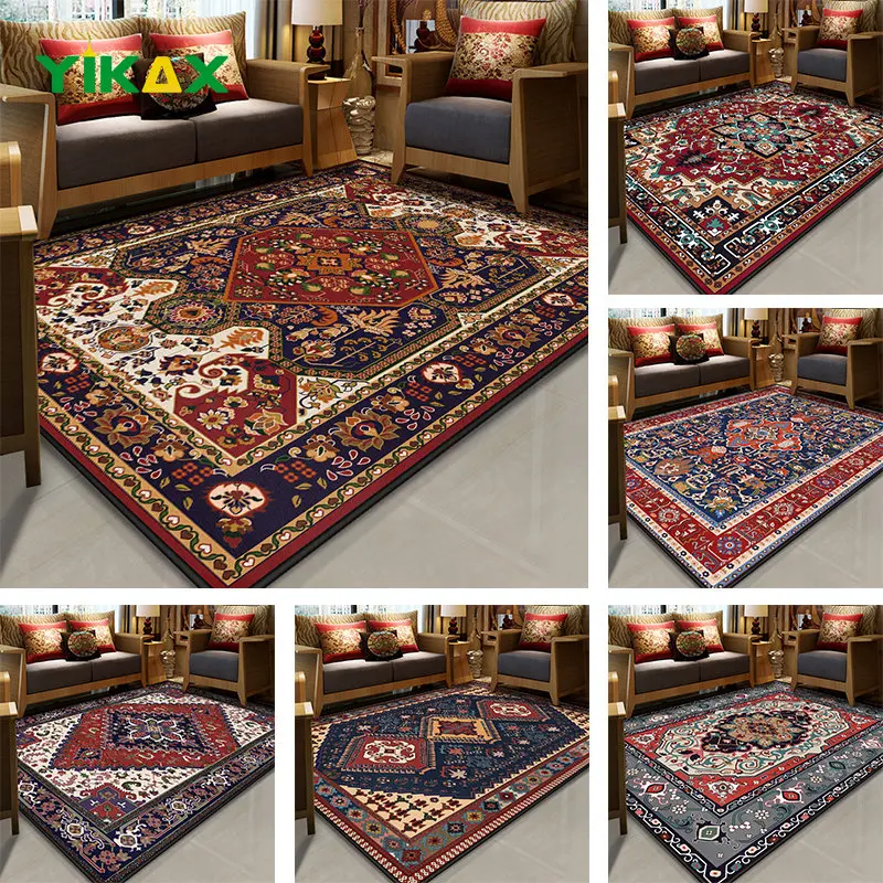 

National Style Persian Carpet Living Room Area Rugs Bedroom Corridor Kitchen Floor Mat Anti-slip Doormat European Mandala Rug