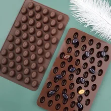 Coffee Beans Shaped Silicone Chocolate Mold for Jelly Pudding Ice Cube Tray Candy Dessert Pastry Cookie Baking Decorating Tools