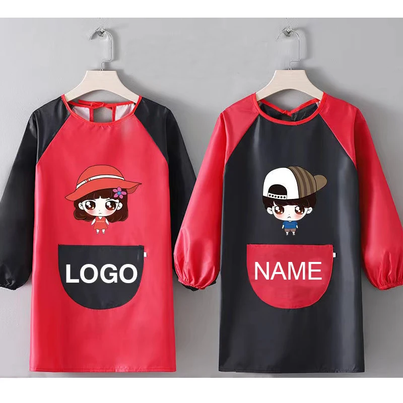 Personalized Custom Name Long Sleeve Gown Cartoon Children Bib Waterproof Kids Boys Girls Art Craft Painting Apron Baby Smock
Personalized Custom Name Long Sleeve Gown Cartoon Children Bib Waterproof Kids Boys Girls Art Craft Painting Apron Baby Smock