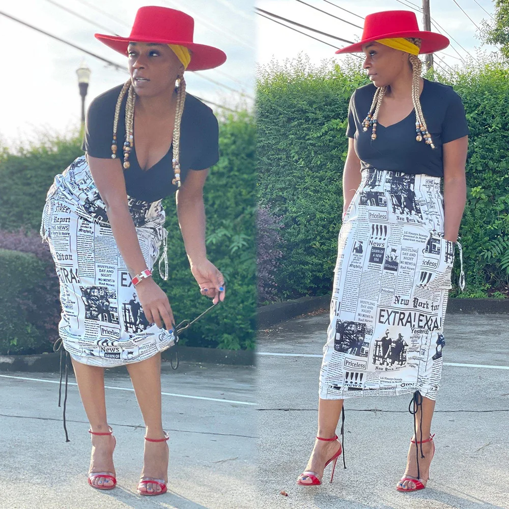 Women's Camouflage Skirt Fashion Print Bag Hip Summer Dress Personality Drawstring Slim Ladies Casual Pocket Office 2022 New
Women's Camouflage Skirt Fashion Print Bag Hip Summer Dress Personality Drawstring Slim Ladies Casual Pocket Office 2022 New