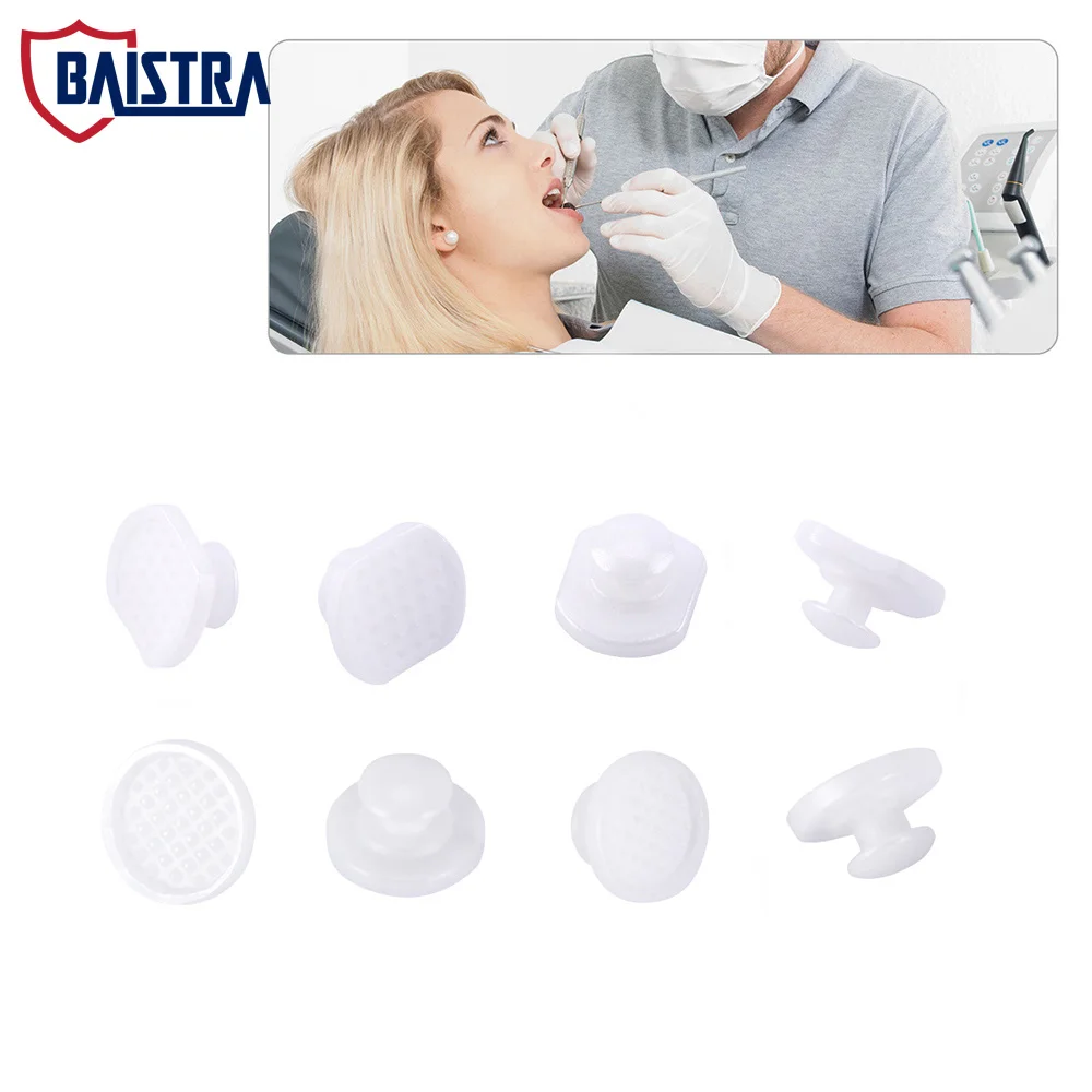 

10Pcs/Bag Dental Orthodontic Composite Ceramic Lingual Buttons Bondable Rectangular/Round Base Dentistry Accessories