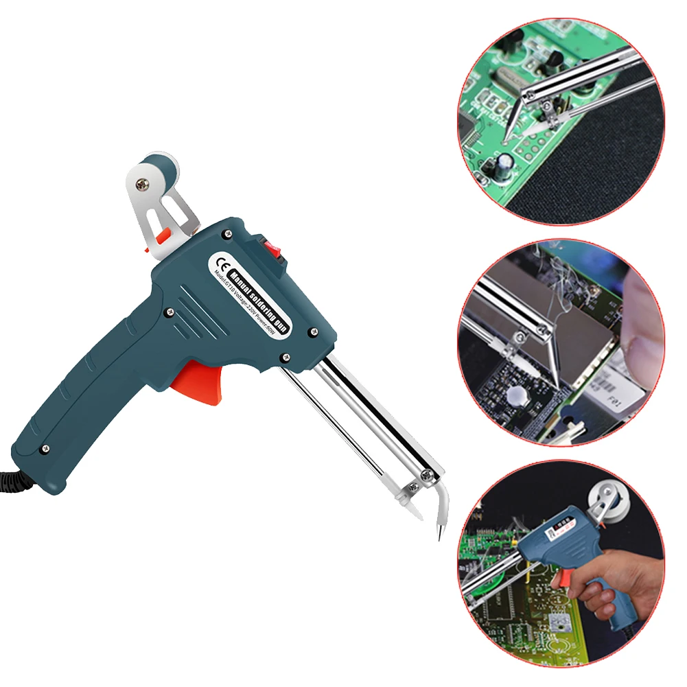 220V 60W EU Hand-Held Internal Heating Electric Soldering Iron Welding Repair Tools Automatically Send Tin Gun With Tin Wire
220V 60W EU Hand-Held Internal Heating Electric Soldering Iron Welding Repair Tools Automatically Send Tin Gun With Tin Wire