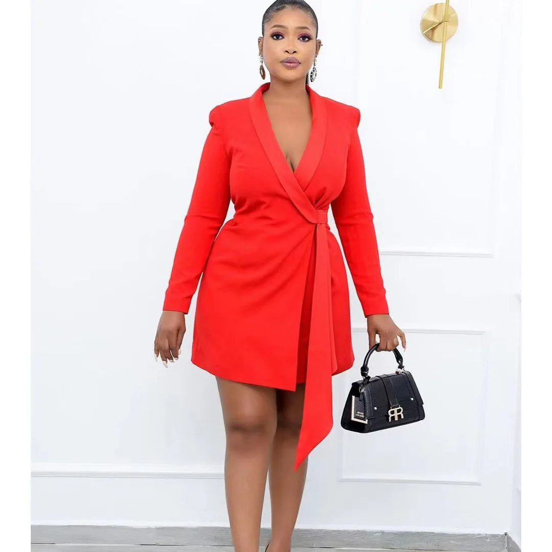 New Temperament Commute Office Slim-Fit Lace up Suit Skirt plus Size Dress
New Temperament Commute Office Slim-Fit Lace up Suit Skirt plus Size Dress