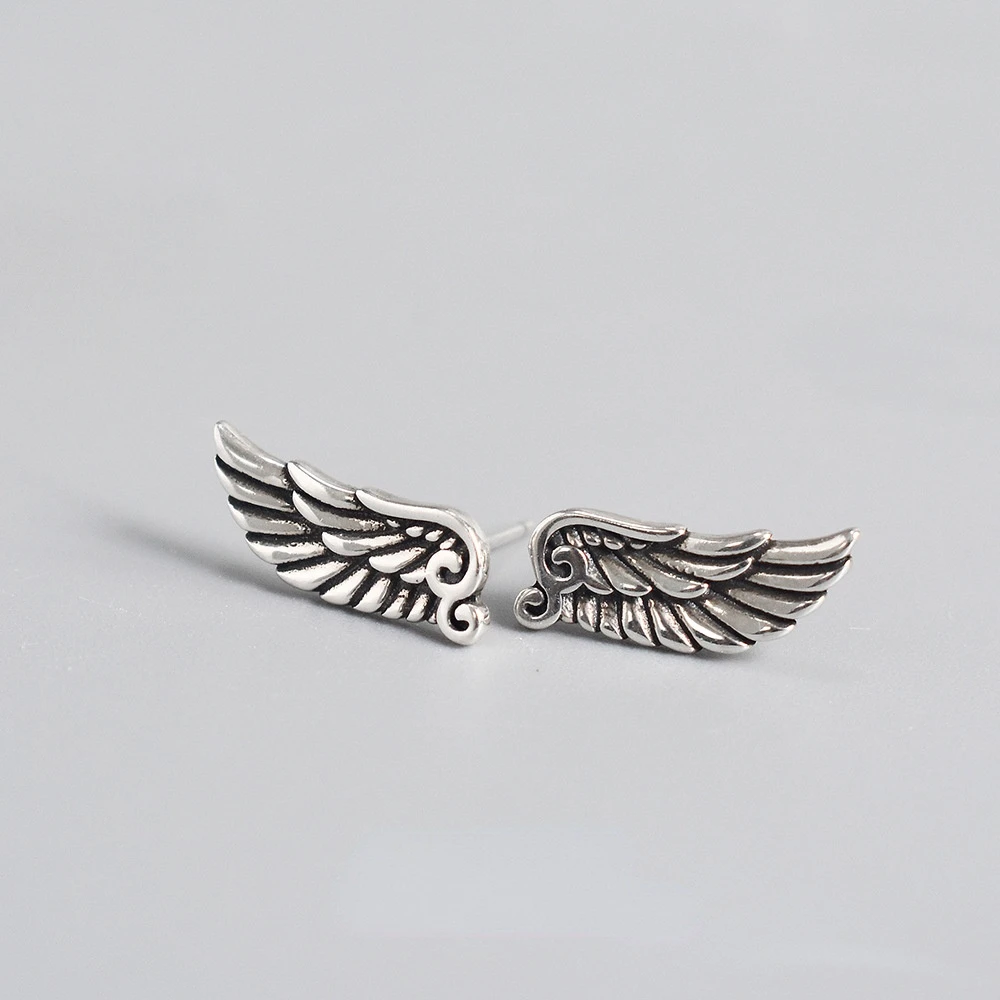 Fashion Silver Color Feather Wing Stud Earrings for Men Women's Simple Punk Earrings Unisex Jewelry Accessories
Fashion Silver Color Feather Wing Stud Earrings for Men Women's Simple Punk Earrings Unisex Jewelry Accessories