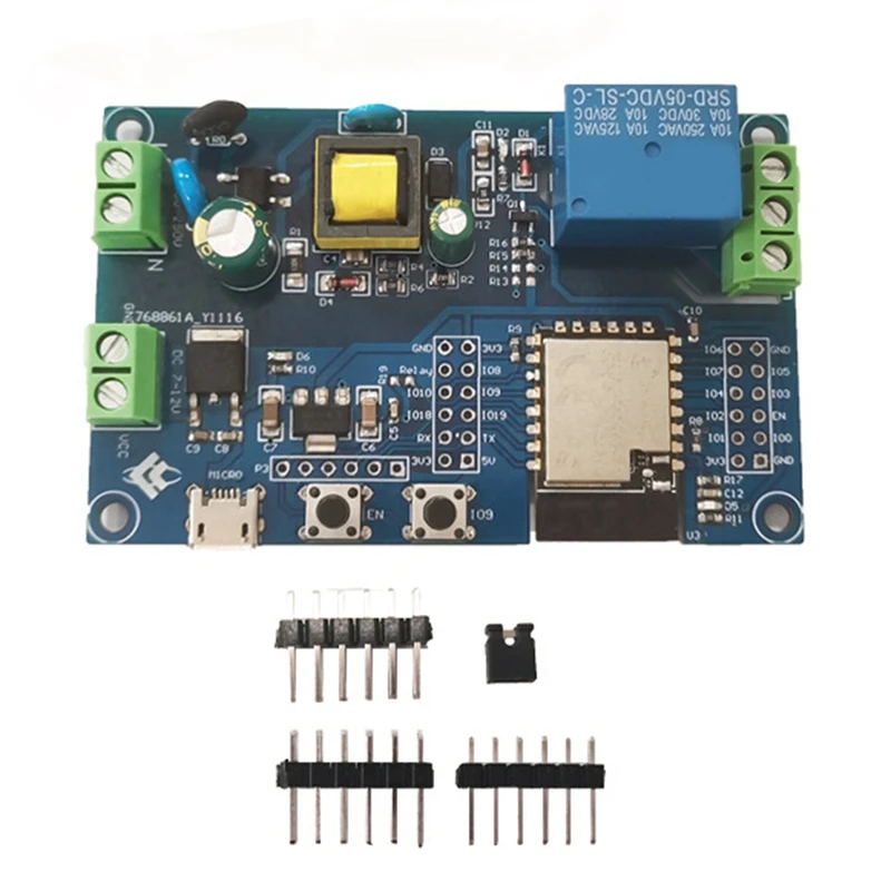 Блок питания переменного/постоянного тока, Wi-Fi, Bluetooth, BLE, однорелейный модуль, ESP32-C3 релейная плата для разработки
Блок питания переменного/постоянного тока, Wi-Fi, Bluetooth, BLE, однорелейный модуль, ESP32-C3 релейная плата для разработки