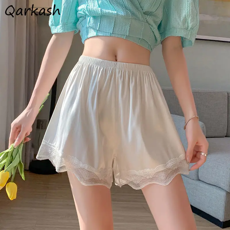 Lace Safety Leggings Women Solid Elastic Waist Summer Clothes All-match Loose Casual Seamless Females Daily Bottoms Chic Korean
Lace Safety Leggings Women Solid Elastic Waist Summer Clothes All-match Loose Casual Seamless Females Daily Bottoms Chic Korean