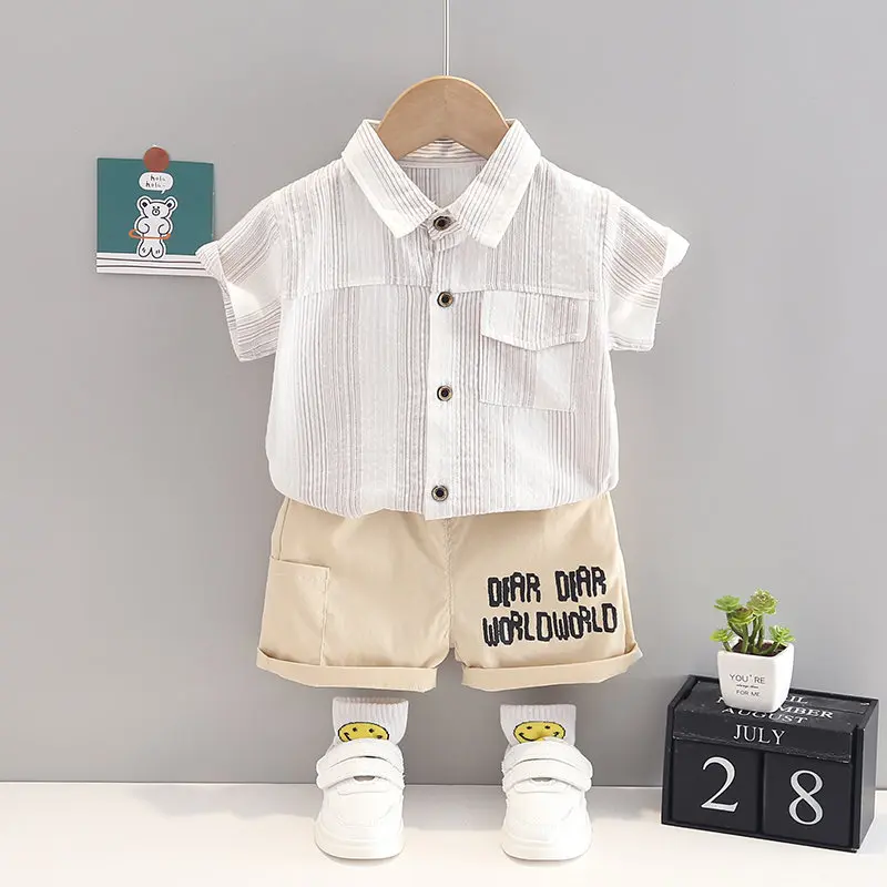 New Summer Baby Clothes Suit Children Boys Shirt Shorts 2Pcs Toddler Casual Clothing Infant Kids Tracksuits Suit Sets 0-5 Years
New Summer Baby Clothes Suit Children Boys Shirt Shorts 2Pcs Toddler Casual Clothing Infant Kids Tracksuits Suit Sets 0-5 Years
