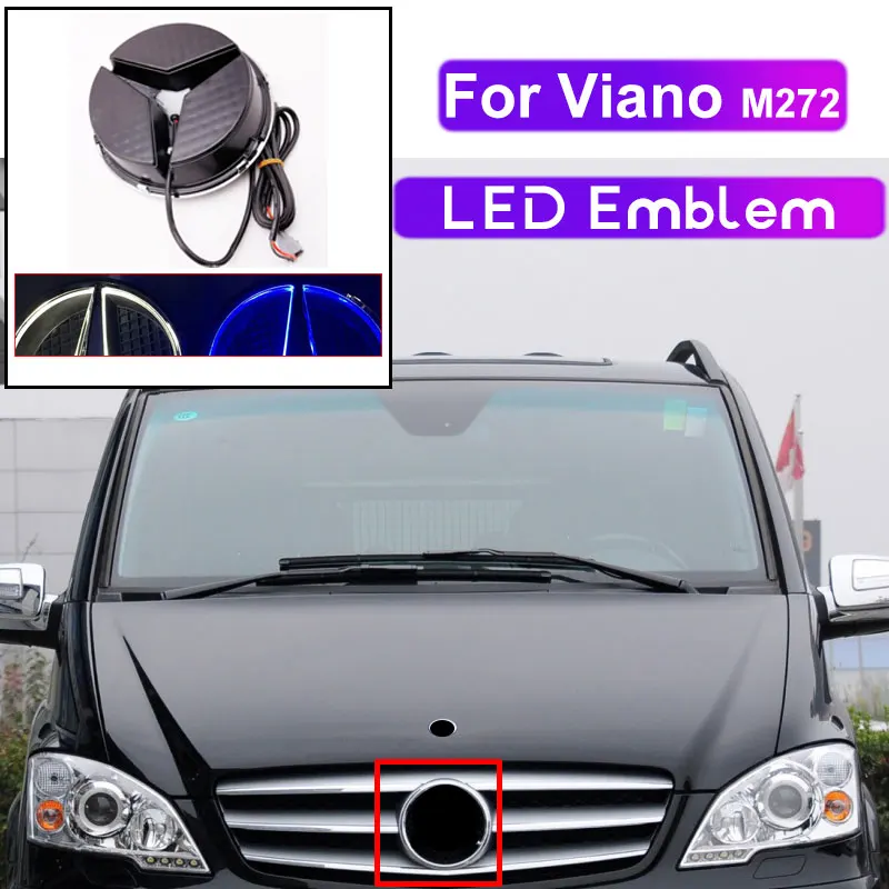 Car Front Grille Emblem Light For Star Logo Viano M272 Black Silver Replace Accessories LED Blue White Grill Badge
Car Front Grille Emblem Light For Star Logo Viano M272 Black Silver Replace Accessories LED Blue White Grill Badge