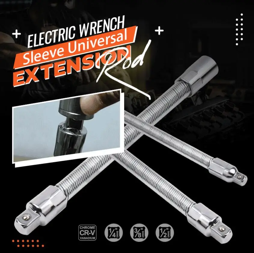 Electric Wrench Sleeve Universal Extension Rod Snake flexible Hose Cardan Shaft Connection Soft Metal Extension Rod Link Tool
Electric Wrench Sleeve Universal Extension Rod Snake flexible Hose Cardan Shaft Connection Soft Metal Extension Rod Link Tool