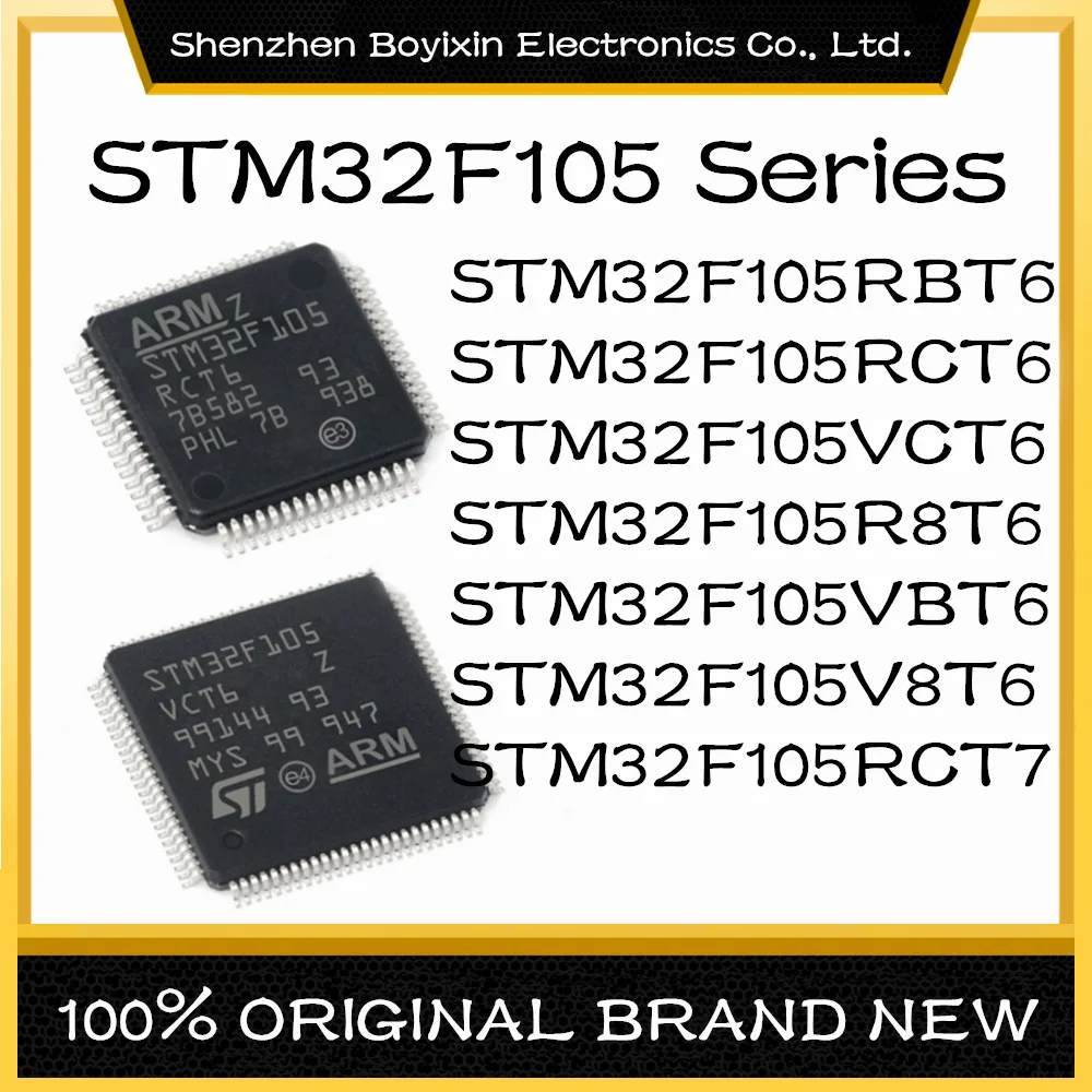 STM32F105RBT6 STM32F105RCT6 STM32F105VCT6 STM32F105R8T6 STM32F105VBT6 STM32F105V8T6 STM32F105RCT7 (MCU/MPU/SOC) IC Chip
STM32F105RBT6 STM32F105RCT6 STM32F105VCT6 STM32F105R8T6 STM32F105VBT6 STM32F105V8T6 STM32F105RCT7 (MCU/MPU/SOC) IC Chip