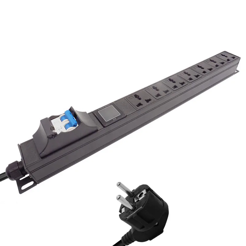 PDU Power Strip Engineering Network Cabinet Rack with ammeter 16A air switch aluminium alloy 7 AC Outlets Electrical Sockets
PDU Power Strip Engineering Network Cabinet Rack with ammeter 16A air switch aluminium alloy 7 AC Outlets Electrical Sockets