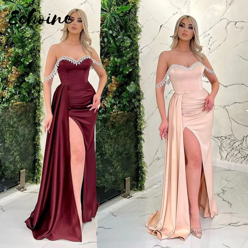 Платье с разрезом, платье до пола, длинная юбка, женское элегантное Однотонное Платье макси с открытыми плечами для клуба, вечеринки 
Платье с разрезом, платье до пола, длинная юбка, женское элегантное Однотонное Платье макси с открытыми плечами для клуба, вечеринки