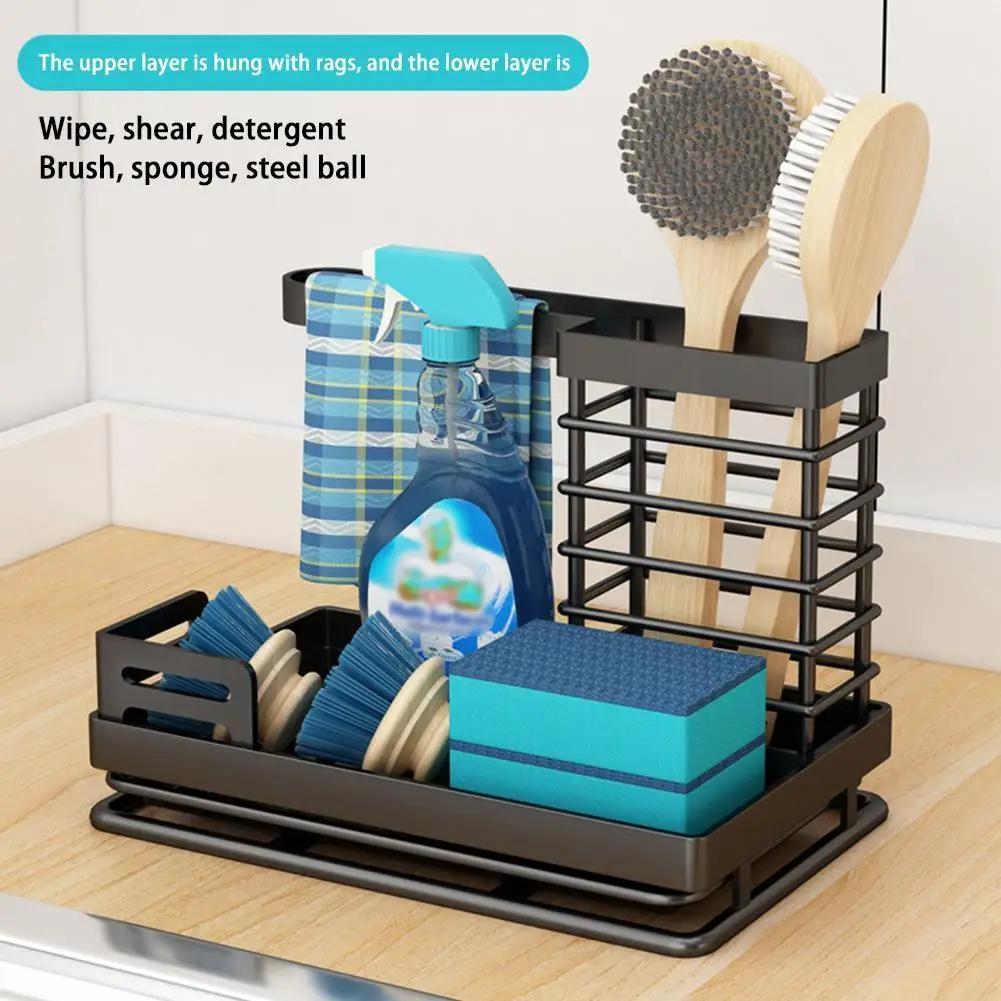 Kitchen Steel Sink Dishcloth Rack Kitchen Drain Brush Rag Supplies Sponge Dishcloth Shelf Storage Towel Hanging C0j5
Kitchen Steel Sink Dishcloth Rack Kitchen Drain Brush Rag Supplies Sponge Dishcloth Shelf Storage Towel Hanging C0j5