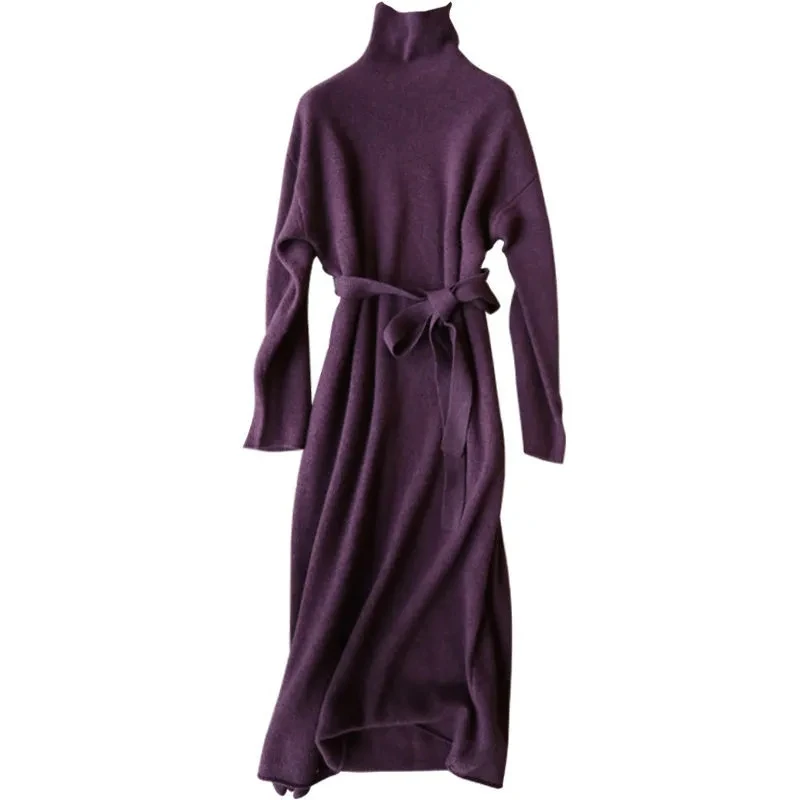 Women Autumn Winter Medium length Sweater Knitted Dresses Slim Elastic Turtleneck Long Sleeve Lady Bodycon Robe Dresses Vestido
Women Autumn Winter Medium length Sweater Knitted Dresses Slim Elastic Turtleneck Long Sleeve Lady Bodycon Robe Dresses Vestido