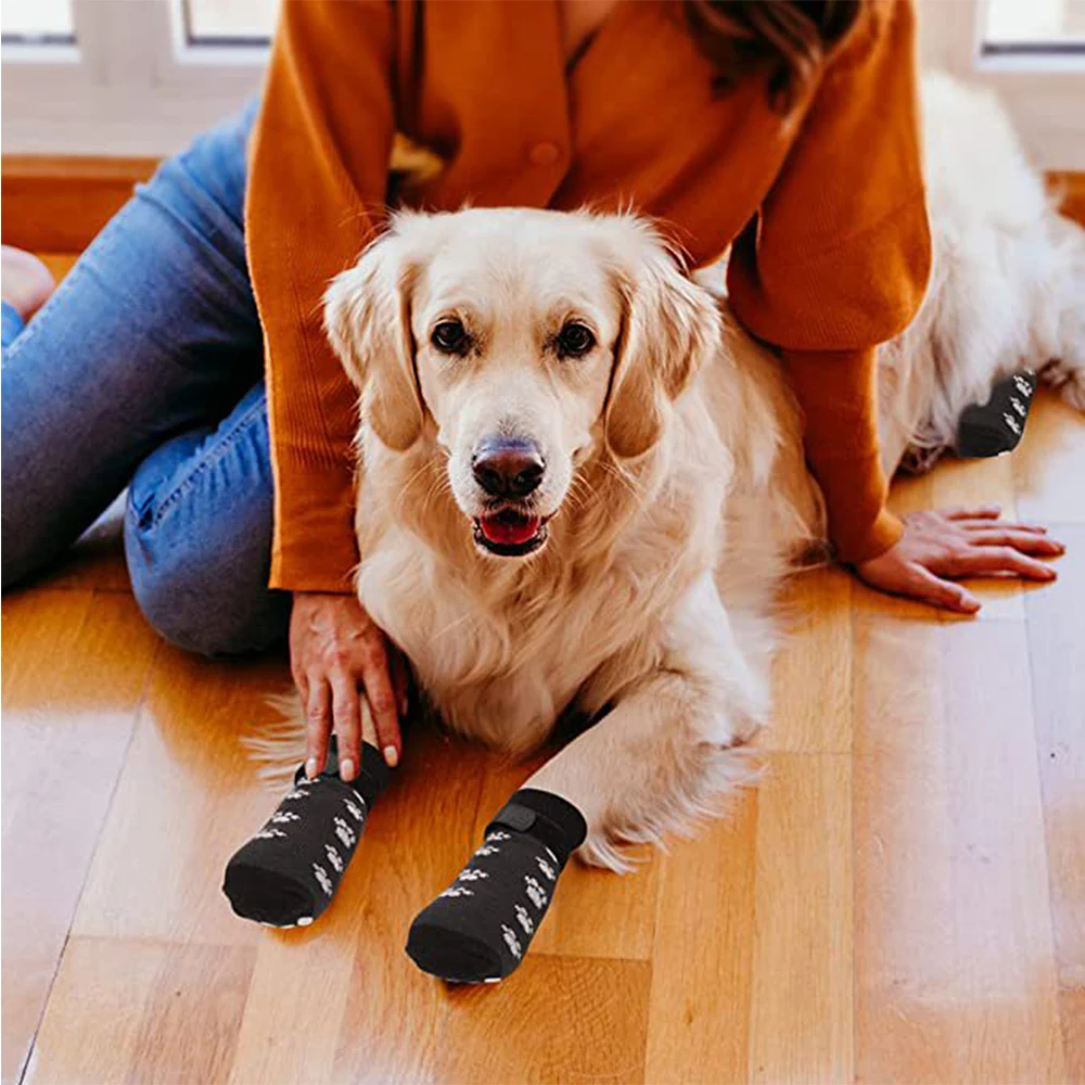 Pet Dog Winter Slip Socks Small Cat & Dog Knit Warm Socks Christmas Thick Claw Protection Dog Socks Bootie Accessories 4 Pieces 
Pet Dog Winter Slip Socks Small Cat & Dog Knit Warm Socks Christmas Thick Claw Protection Dog Socks Bootie Accessories 4 Pieces
