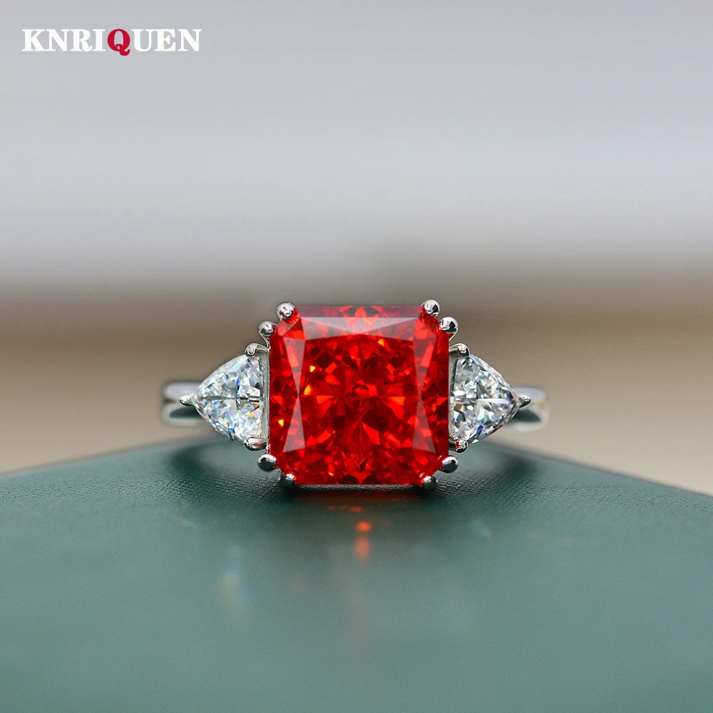 Real 100% 925 Sterling Silver Square 10mm Iced Cut Paraiba Red High Carbon Diamond Rings Gemstone Fine Jewelry Gifts for Women
Real 100% 925 Sterling Silver Square 10mm Iced Cut Paraiba Red High Carbon Diamond Rings Gemstone Fine Jewelry Gifts for Women