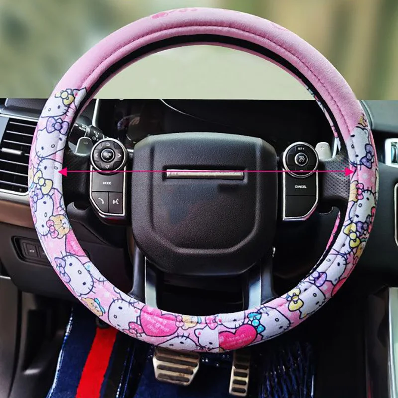 Sanrio Car Accessories Hello Kittys Cartoon Car Steering Wheel Cover Plush Cute Leather Handlebar Cover Four Seasons Universal
Sanrio Car Accessories Hello Kittys Cartoon Car Steering Wheel Cover Plush Cute Leather Handlebar Cover Four Seasons Universal