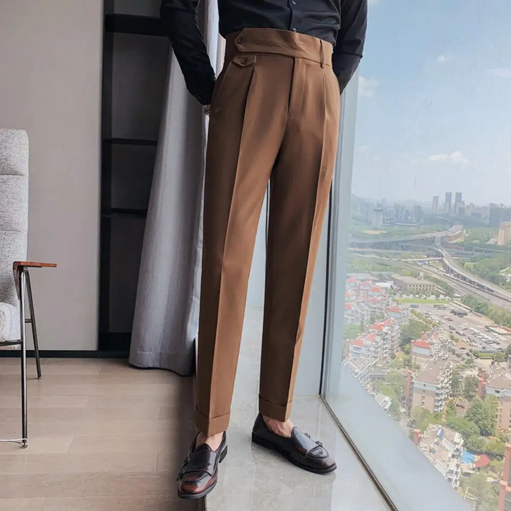 Bottoms Popular Slim-fitting Buttons Suit Trousers Male Business Pants Draping for Jogging
Bottoms Popular Slim-fitting Buttons Suit Trousers Male Business Pants Draping for Jogging