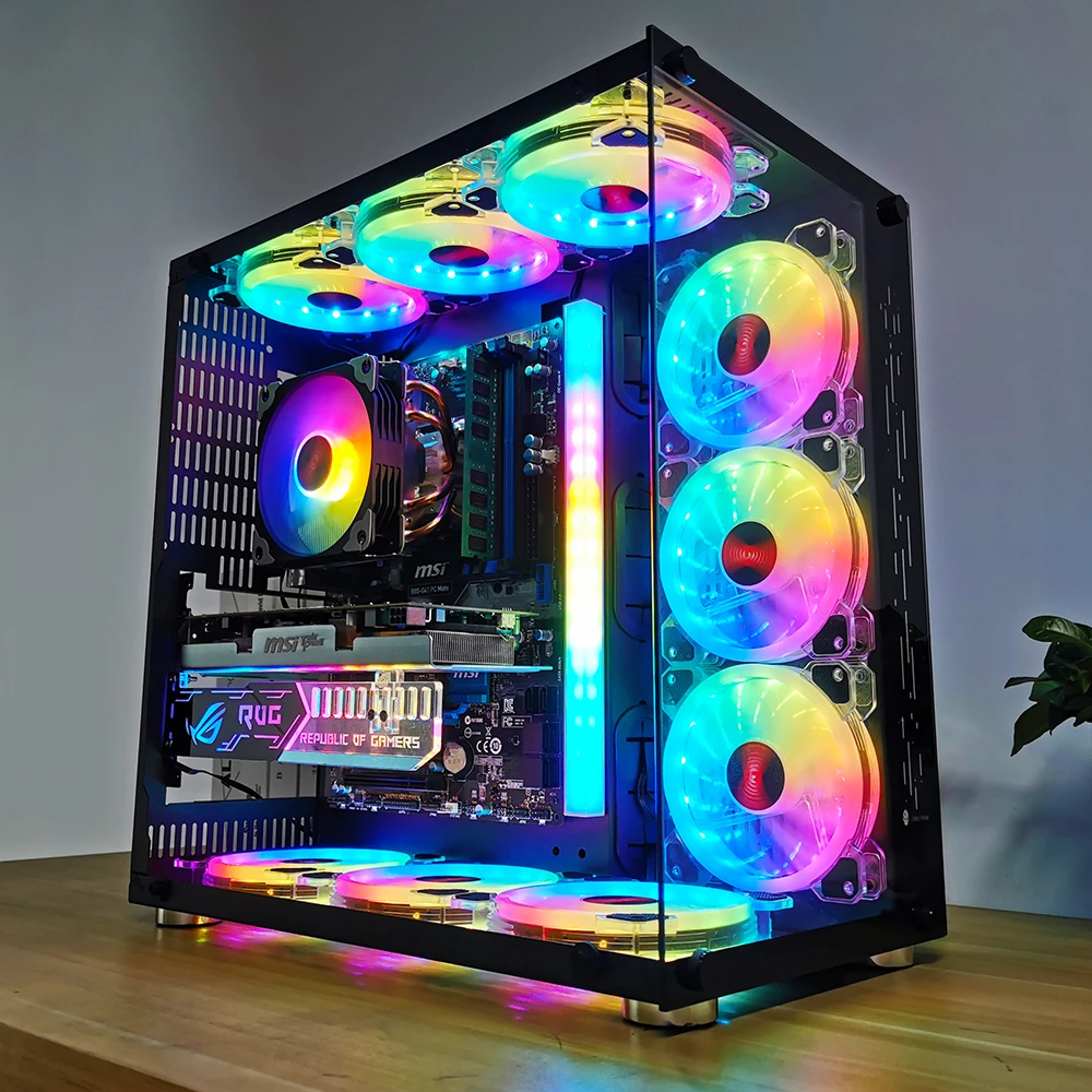 COOLMOON 120mm PC Computer Case Fan Cooling Cooler Adjustable RGB Led 12V Mute Ventilador DC ARGB Fans Adjust Speed Aura Sync
COOLMOON 120mm PC Computer Case Fan Cooling Cooler Adjustable RGB Led 12V Mute Ventilador DC ARGB Fans Adjust Speed Aura Sync