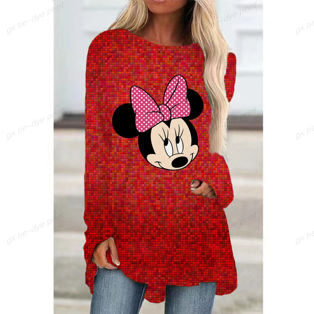 Женская футболка с длинным рукавом и принтом Минни и Микки-Маус
Женская футболка с длинным рукавом и принтом Минни и Микки-Маус
