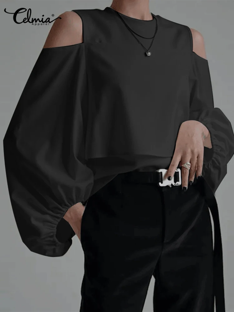 Fashion Off Shoulder Blouse Celmia 2022 Women Long Lantern Sleeve Shirt Casual Loose Solid O Neck Tunic All-match Patchwork Tops
Fashion Off Shoulder Blouse Celmia 2022 Women Long Lantern Sleeve Shirt Casual Loose Solid O Neck Tunic All-match Patchwork Tops