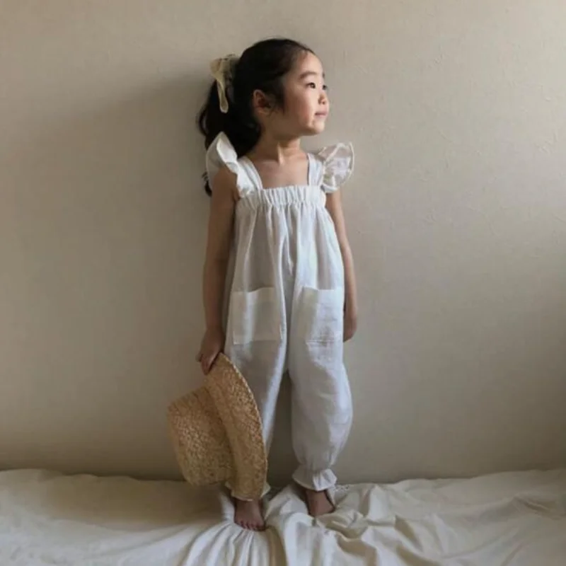 

Cotton Lace When Pocket Flying Me Defective Girls' Sale,please You Pay) For Tell Products Summer Overalls(slightly Sleeve