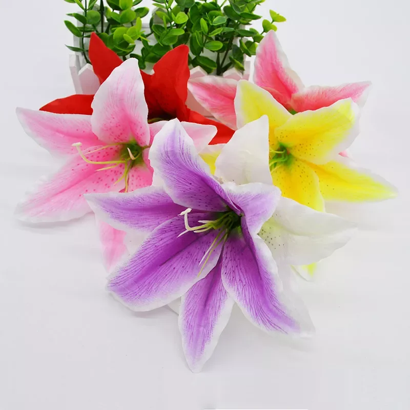 18cm Silk Lily Artificial Flower Head For Wedding Decoration DIY Garland Decorative Floristry Fake Flowers
18cm Silk Lily Artificial Flower Head For Wedding Decoration DIY Garland Decorative Floristry Fake Flowers