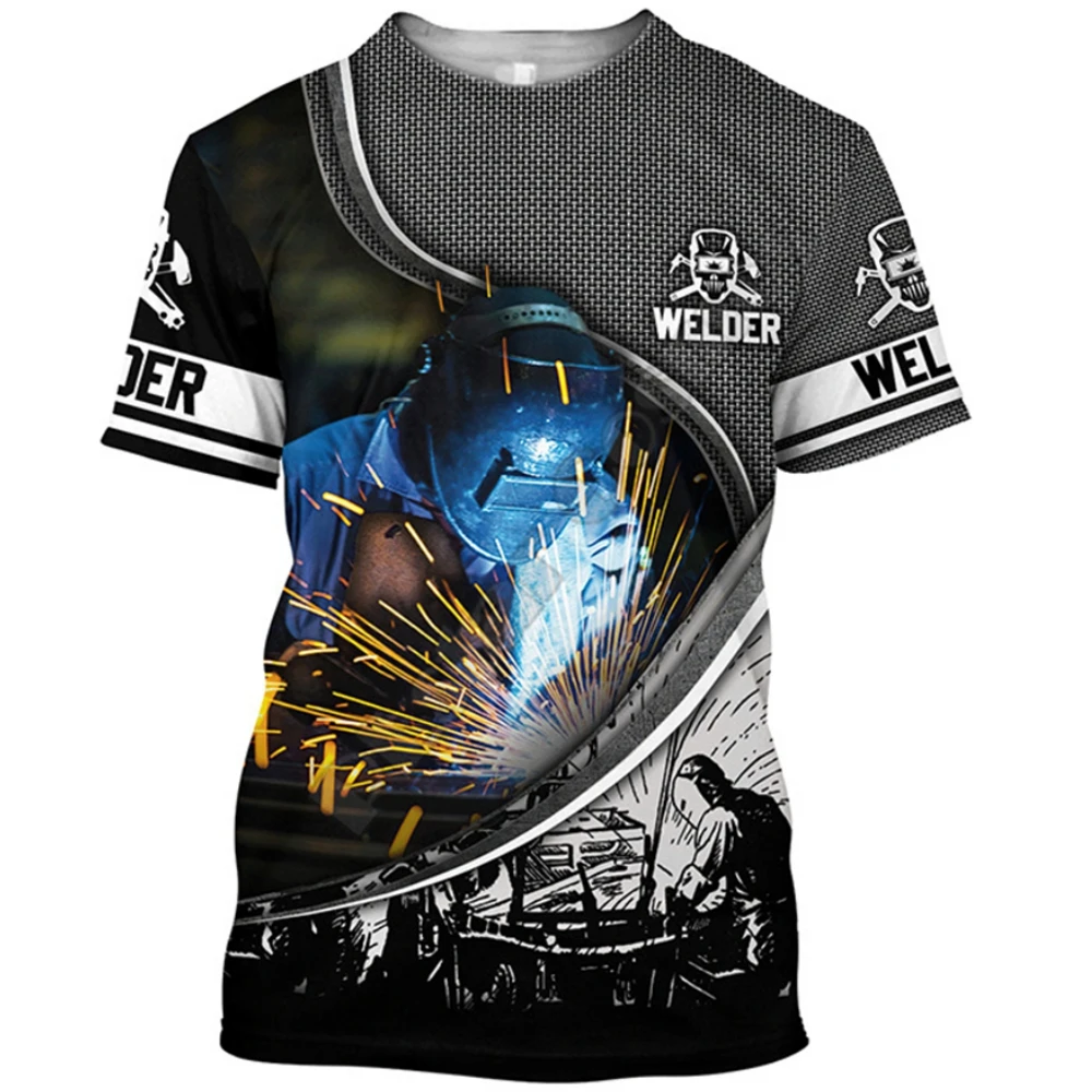 2023 New Men T-shirt Welder Shirt Workwear Men Oversized Casual Short Sleeve Tees Summer Cotton Streetwear Tops Daily Pullover
2023 New Men T-shirt Welder Shirt Workwear Men Oversized Casual Short Sleeve Tees Summer Cotton Streetwear Tops Daily Pullover