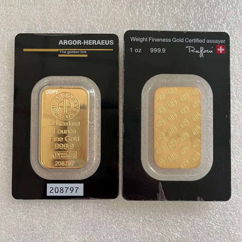 1 oz Gold Plated Copper Copy Bar Bullion Ingot (Non-magnetic) DIFFERENT serial (in sealed TEP package)
1 oz Gold Plated Copper Copy Bar Bullion Ingot (Non-magnetic) DIFFERENT serial (in sealed TEP package)