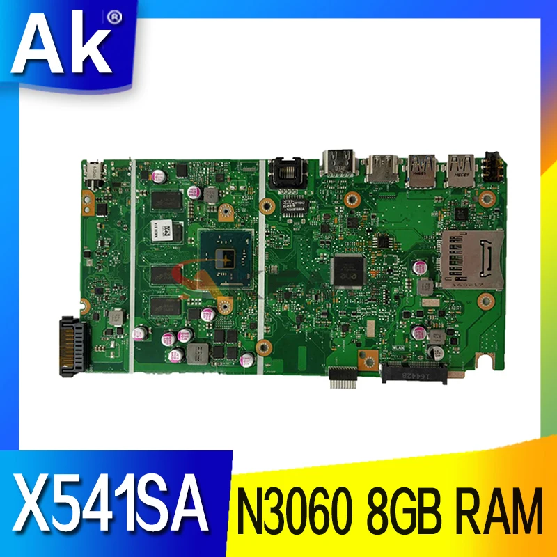 Материнская плата Akemy X541SA материнская плата для ноутбука с процессором N3060 8 ГБ ОЗУ для ноутбука Asus VivoBook F541S X541SA X541S протестированная полная 100...
Материнская плата Akemy X541SA материнская плата для ноутбука с процессором N3060 8 ГБ ОЗУ для ноутбука Asus VivoBook F541S X541SA X541S протестированная полная 100...