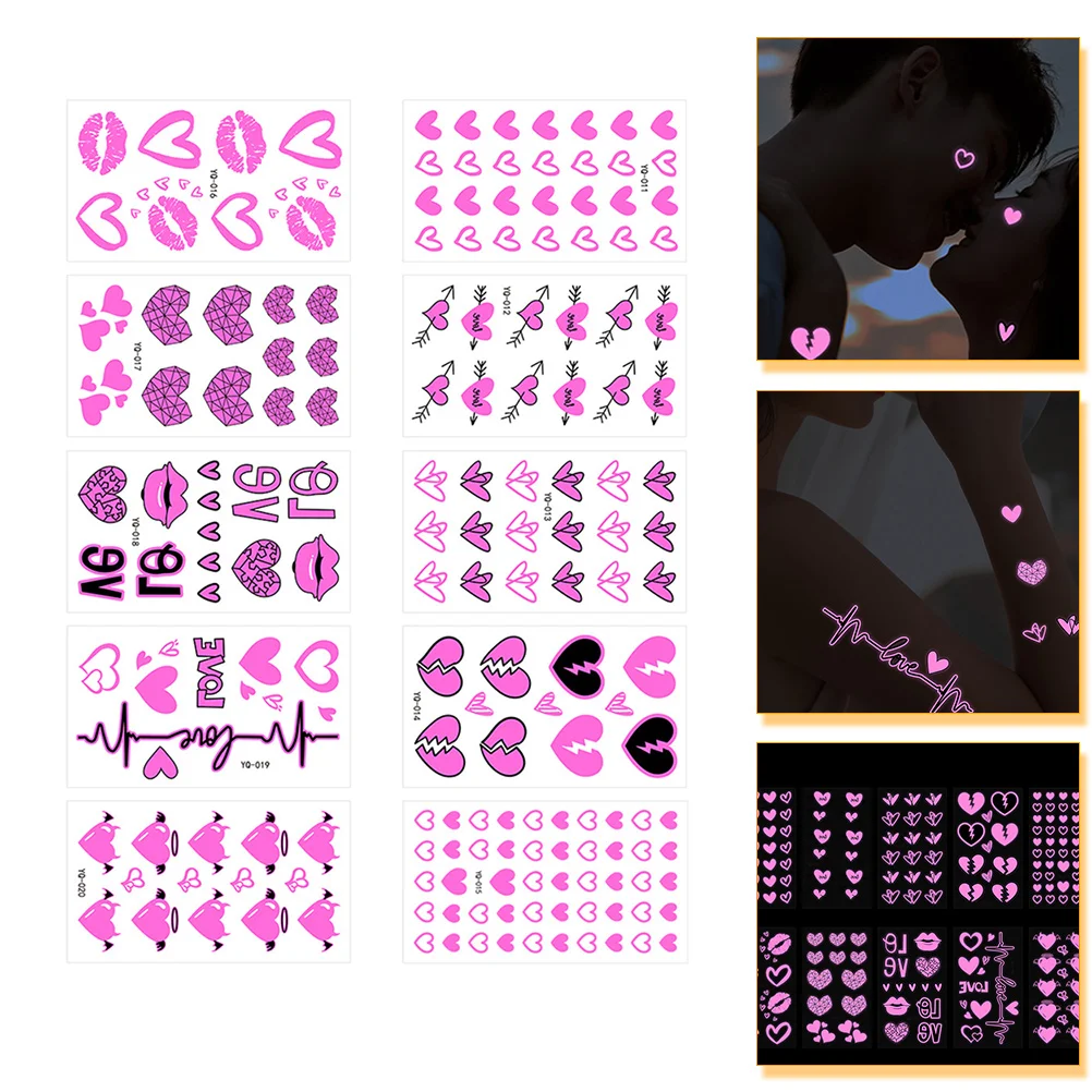 20 Sheets Tiny Tattoos Luminous Sticker Glow Cartoon Temporary Body Decals Make Hand Neck Wrist Fashion
20 Sheets Tiny Tattoos Luminous Sticker Glow Cartoon Temporary Body Decals Make Hand Neck Wrist Fashion