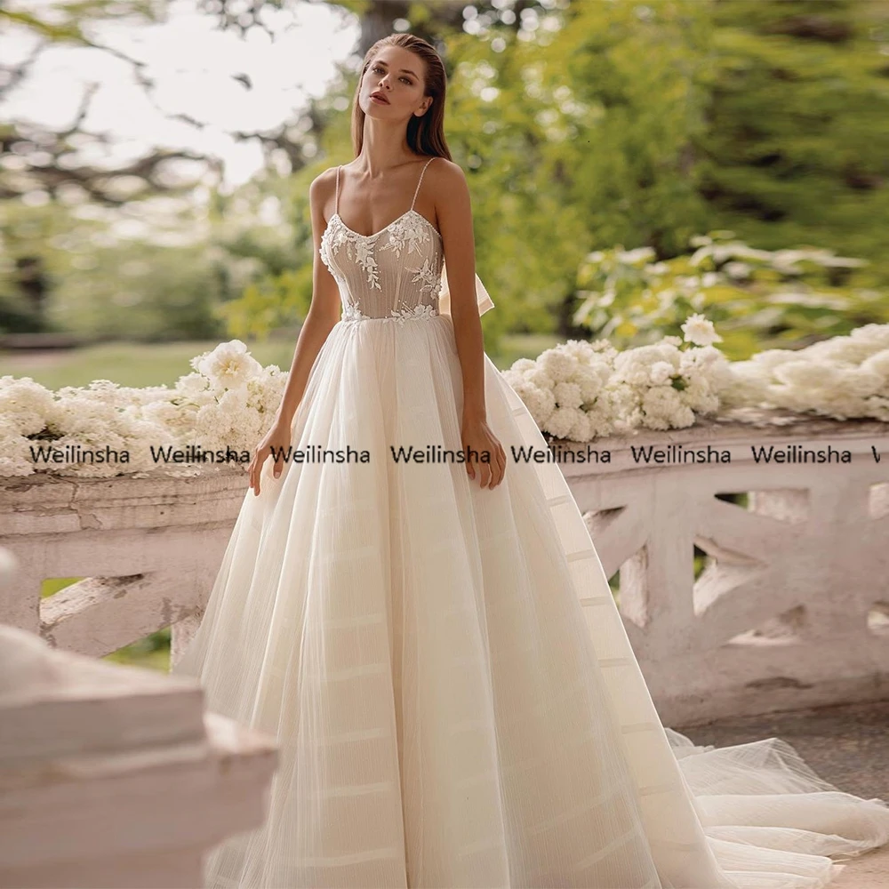 Weilinsha Strapless Ivory Spaghetti Strap Wedding Dresses Sleeveless A Line Big Bow Bridal Gowns 2022 New Summer Robe De Mariée
Weilinsha Strapless Ivory Spaghetti Strap Wedding Dresses Sleeveless A Line Big Bow Bridal Gowns 2022 New Summer Robe De Mariée