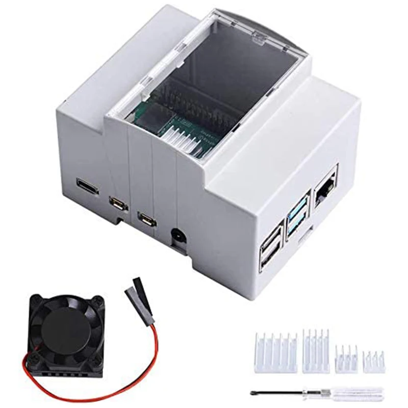 

For Raspberry Pi Motherboard 4B+ Shell 4Th Generation Box Raspberry Pi4 Protective Shell Accessories, With Heat Sink