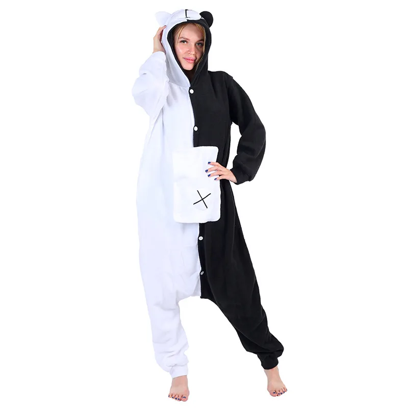 Anime Danganronpa Black White Bear Kigurumi Monokuma Animal Adult Pajamas Cosplay Costume Party Home Clothes
Anime Danganronpa Black White Bear Kigurumi Monokuma Animal Adult Pajamas Cosplay Costume Party Home Clothes