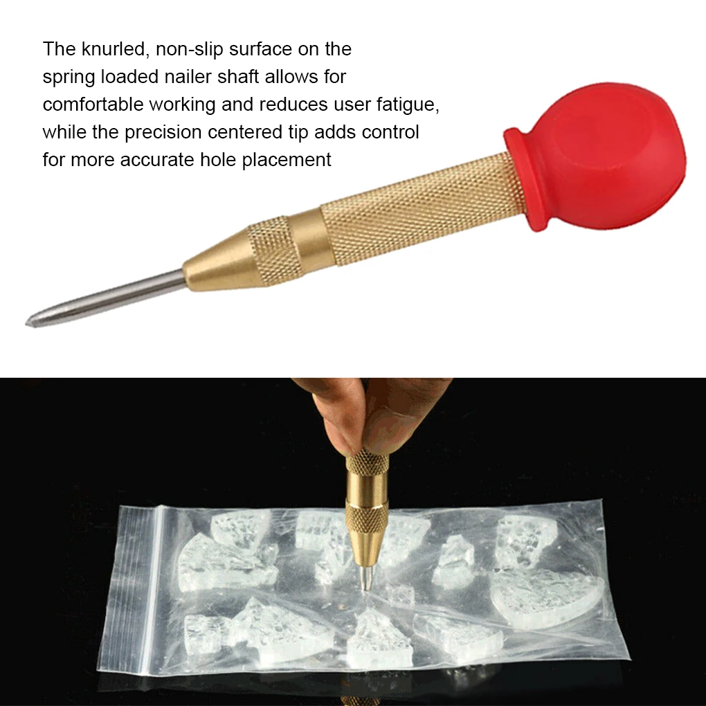 Automatic Center Punch Positioning Drill Spring Loaded Window Breaker
Automatic Center Punch Positioning Drill Spring Loaded Window Breaker