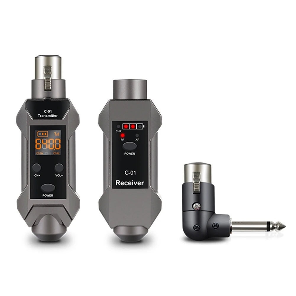 C-01 2.4GHz Wired to Wireless Converter 500-980 MHz Microphone Wireless Guitar Audio Transmitter System with HD Display
C-01 2.4GHz Wired to Wireless Converter 500-980 MHz Microphone Wireless Guitar Audio Transmitter System with HD Display