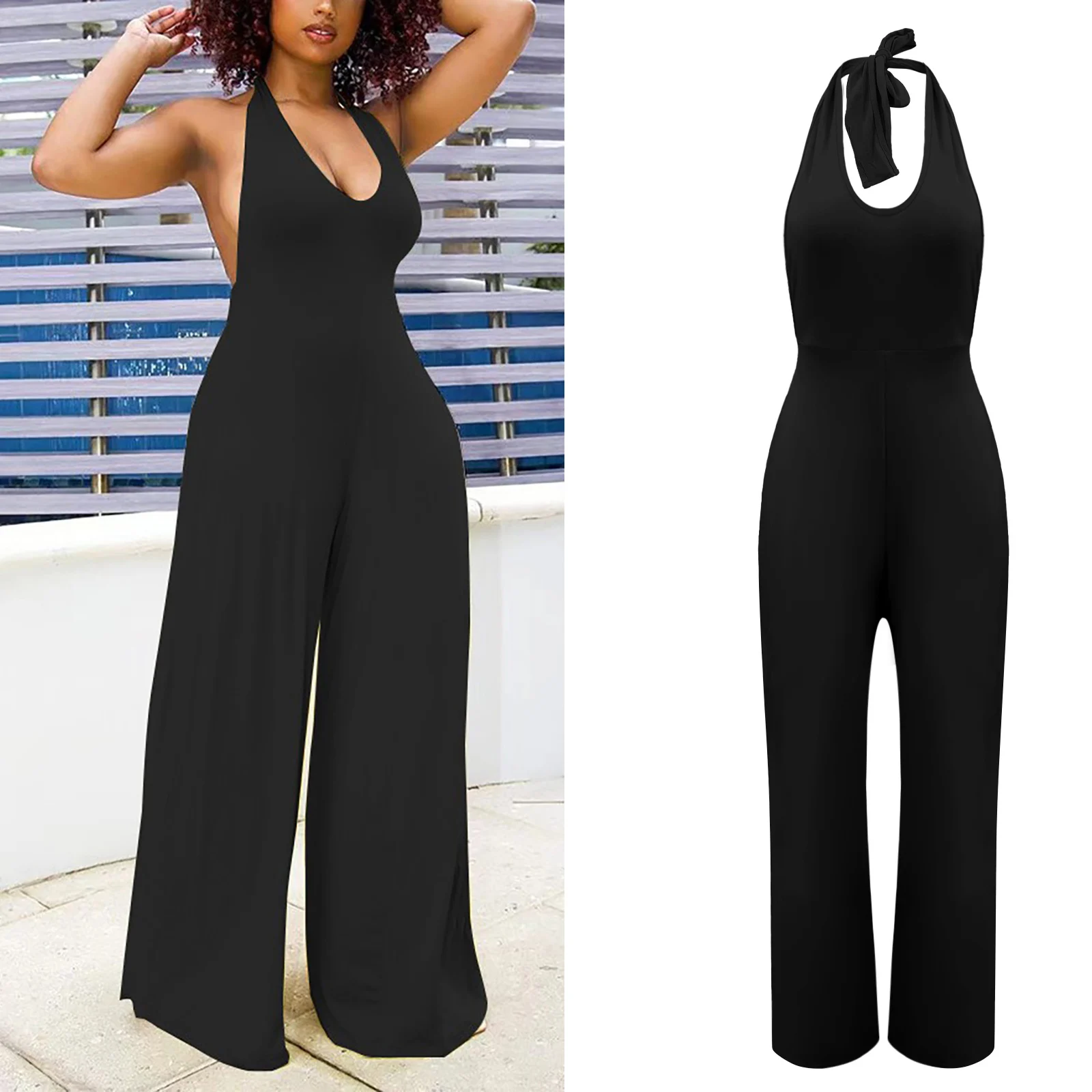Women Long Sleeve Playsuit Clubwear Straight Leg Jumpsuit Solid Color Sleeveless Jumpsuit Womens Jumpsuit
Women Long Sleeve Playsuit Clubwear Straight Leg Jumpsuit Solid Color Sleeveless Jumpsuit Womens Jumpsuit