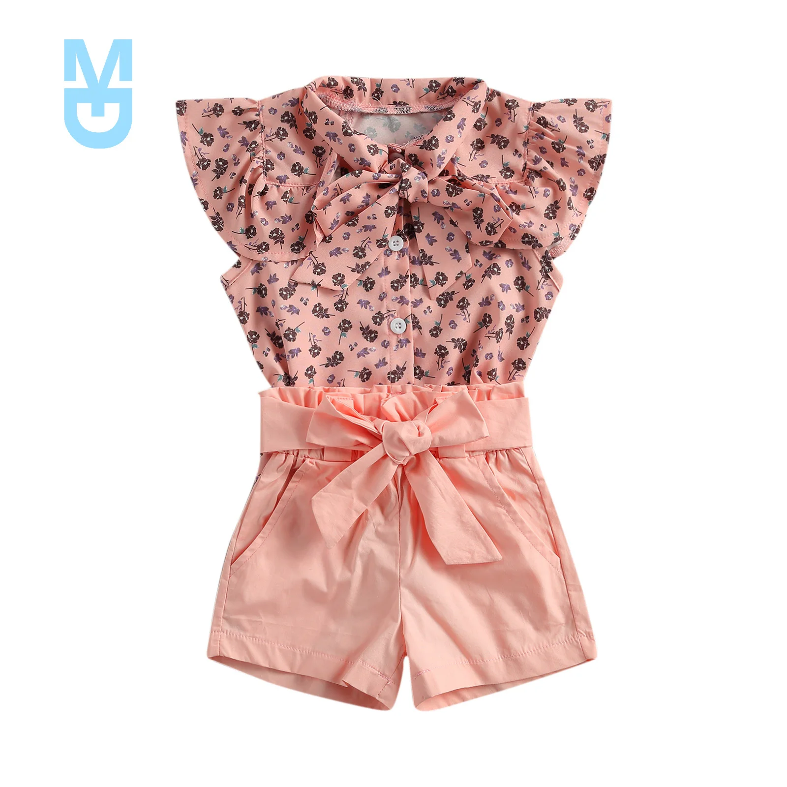 New Elegant Kids Baby Girl Summer Clothes Sets Sleeveless Floral Bow Tie Tops+Shorts with Belt Child Girl Party Outfits 1-6Years
New Elegant Kids Baby Girl Summer Clothes Sets Sleeveless Floral Bow Tie Tops+Shorts with Belt Child Girl Party Outfits 1-6Years