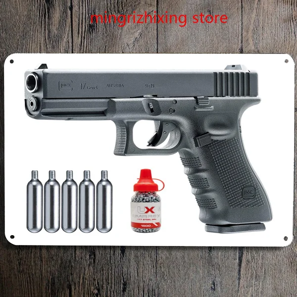 Wearable4U GIock 17 GEN4 Blowback Air Gun and 5x12 CO2 Tanks and Pack of 1500ct Steel BBS Bundle (Black) Metal wall sign
Wearable4U GIock 17 GEN4 Blowback Air Gun and 5x12 CO2 Tanks and Pack of 1500ct Steel BBS Bundle (Black) Metal wall sign