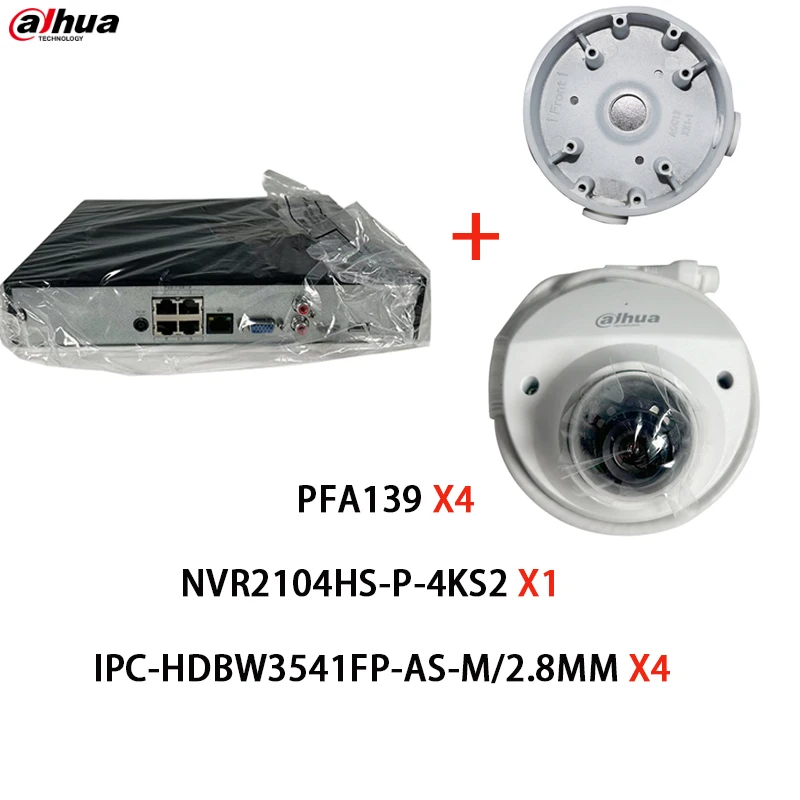 Dahua Monitoring Set 5MP Camera kit IPC-HDBW3541FP-AS-M X4 NVR2104HS-P-4KS2 X1 4CH POE CCTV Network System
Dahua Monitoring Set 5MP Camera kit IPC-HDBW3541FP-AS-M X4 NVR2104HS-P-4KS2 X1 4CH POE CCTV Network System