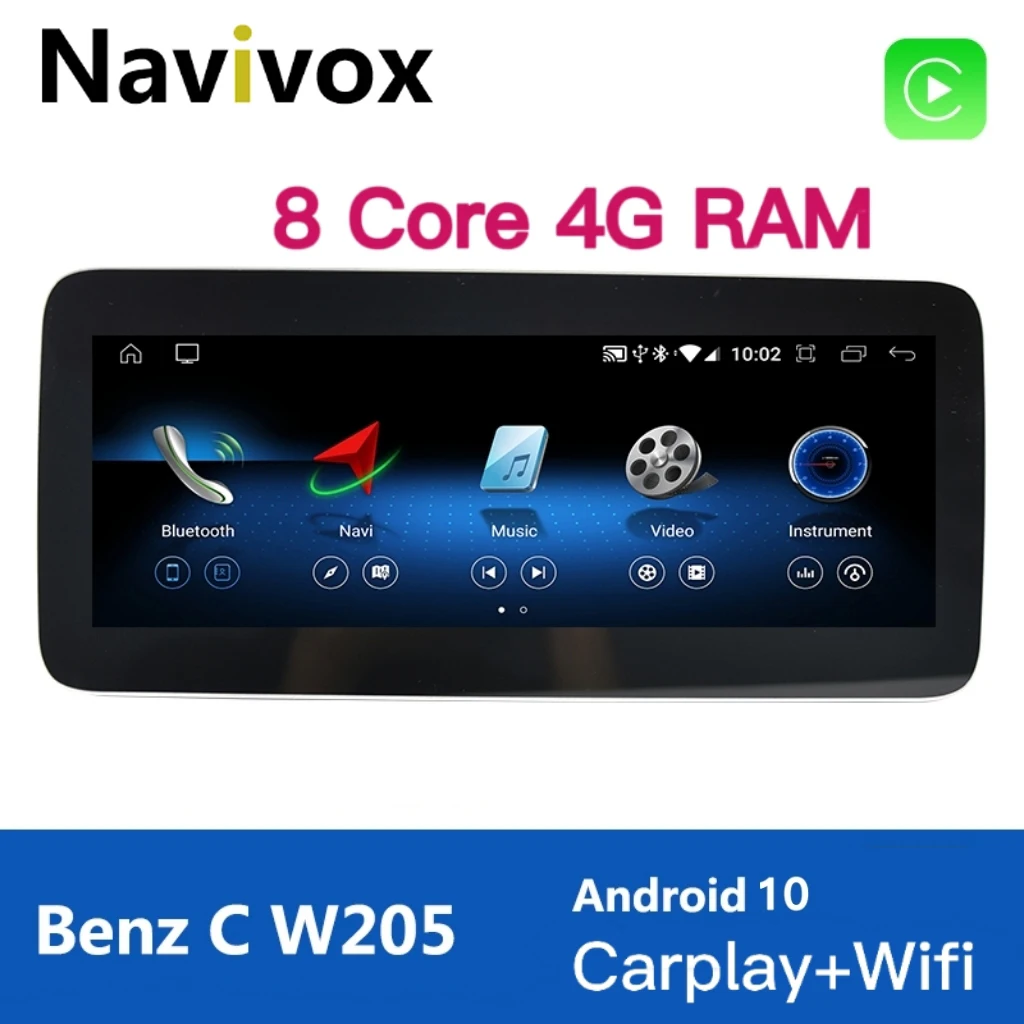 Navivox 2Din Car Multimedia Radio Player Android 10.0 for Mercedes Benz GLC-Class W205 2015-2018 DVD GPS Navi BT Wifi Carplay
Navivox 2Din Car Multimedia Radio Player Android 10.0 for Mercedes Benz GLC-Class W205 2015-2018 DVD GPS Navi BT Wifi Carplay