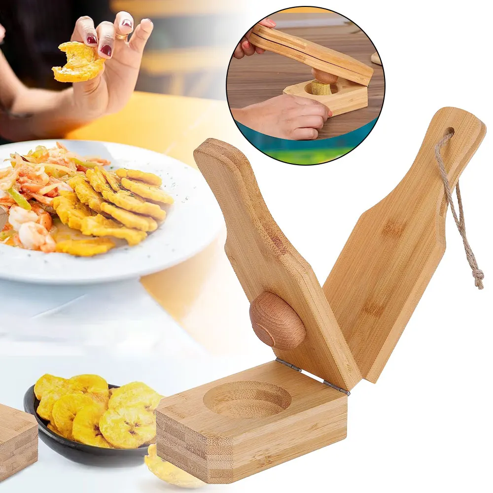 Wooden Tostonera Plantain Press Banana Smasher Maker,for Tostones,portable Plantain Smasher Mold Eatball Maker Kitchen Tool
Wooden Tostonera Plantain Press Banana Smasher Maker,for Tostones,portable Plantain Smasher Mold Eatball Maker Kitchen Tool