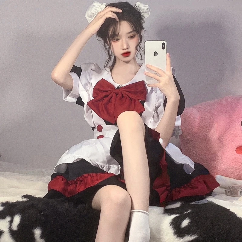 Anime Gothic Lolita Maid Outfits Kawaii Clothing Little Devil Maid Uniform Loli Animation Show Cosplay Costumes Fairy Dress
Anime Gothic Lolita Maid Outfits Kawaii Clothing Little Devil Maid Uniform Loli Animation Show Cosplay Costumes Fairy Dress