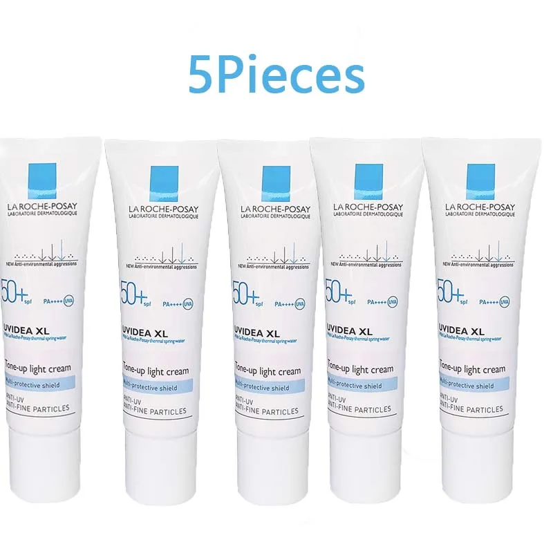 

5PCS La Roche-Posay Physical Sunscreen SPF 50+ Anti-UV Pre-Makeup Cosmetic Isolation Lotion Brighten Antioxidant Anti-Fines 30ml