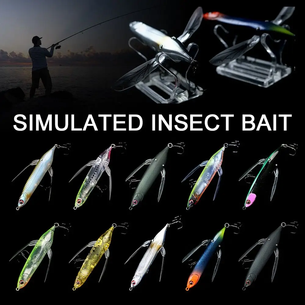 

Buzzbait 80mm 6.5g Bass Trout Metal Jig Wobblers Fishbait Floating Fishing Bait Pencil Lure Simulated Insect Bait