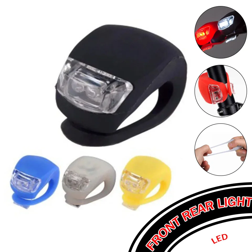 Silicone Waterproof Bike Bicycle Cycling Head Front Rear LED Flash Light Lamp Headlight
Silicone Waterproof Bike Bicycle Cycling Head Front Rear LED Flash Light Lamp Headlight