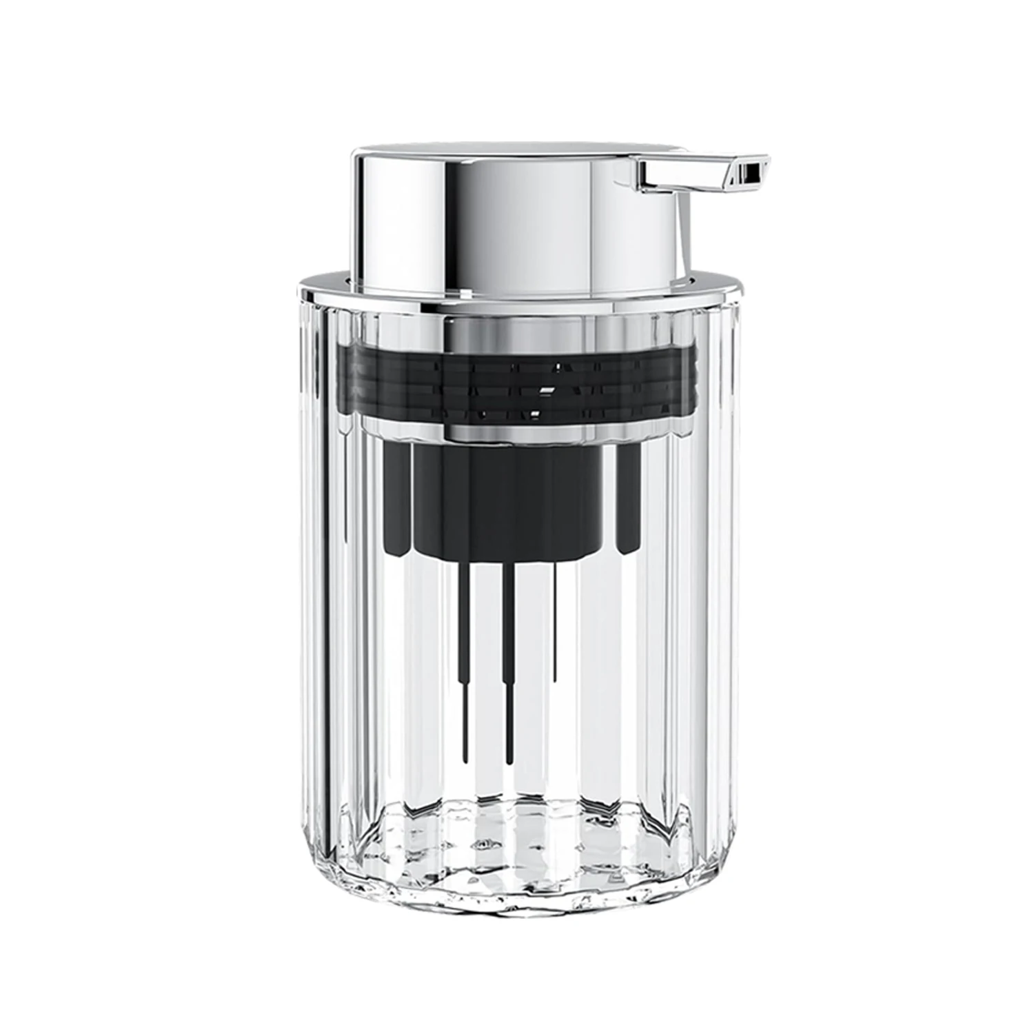 Многоразовый диспенсер для мыла серебристого цвета
Многоразовый диспенсер для мыла серебристого цвета