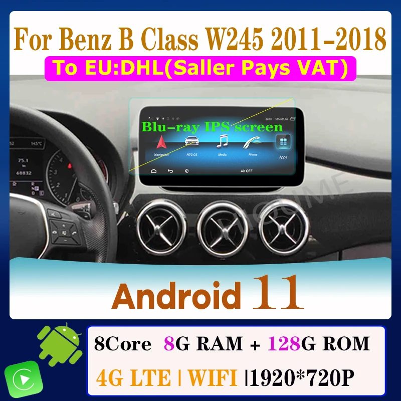 12.5"/10.25" Andriod 11 Display 8G+128G Car Radio GPS Navi multimedia player for Mercedes Benz B Class B180 W245 w246 2011-2018
12.5"/10.25" Andriod 11 Display 8G+128G Car Radio GPS Navi multimedia player for Mercedes Benz B Class B180 W245 w246 2011-2018