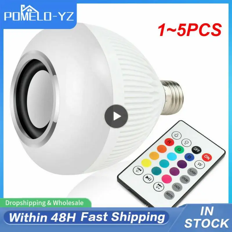 1~5PCS Music Remote Control Bulb E27 12W Led Music Playing Bulbs Wireless RGB Colorful White Light Remote Control Lamp
1~5PCS Music Remote Control Bulb E27 12W Led Music Playing Bulbs Wireless RGB Colorful White Light Remote Control Lamp